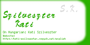 szilveszter kati business card